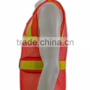 China Manufactory High Quality Dry Fit Mesh Safety Reflective Work Vest thumbnail-3