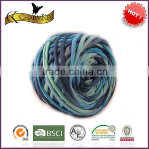 Mixed Blue Knitting Tape Yarn for Scarf thumbnail-1