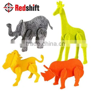 Do it Yourself Toy Art & Craft Kit Safari 3D Felt Puzzle Low Price DIY thumbnail-2