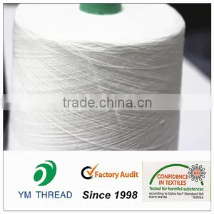 Chinese Pure Virgin Raw White Black 100% Polyester Spun Yarn Manufacturer thumbnail-2