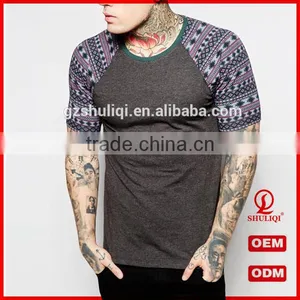 2016 Newly Matching Printed Short Sleeve OEM T- Shirt For Man thumbnail-1