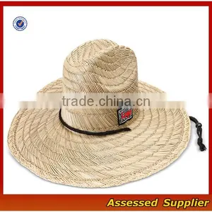 Custom Australia Men's Brands Straw Surf Hat Lifeguard Safari Straw Hat Sombrero Straw Hat Wholesale thumbnail-3