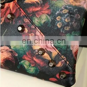 Flower Printing Envelop Shape Women Clutch Bags Lady Handbag thumbnail-2