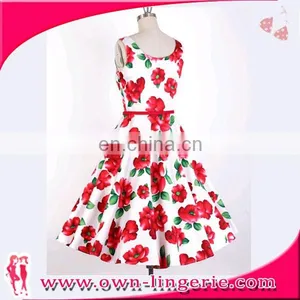 New Ladies Dresses Fashion Sleeveless Trend Summer Floral Dress Summer Fashion Dress thumbnail-1