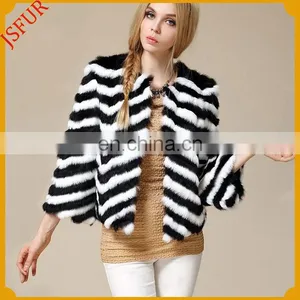 Fashion Newest Hot Sale Rabbit Real Fur Women's Coat thumbnail-1