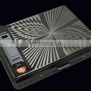 67220 Men Multi-functional USB Charging Lighter Cigarette Case thumbnail-4