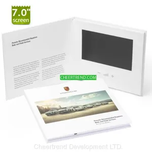 Hot Sale 7'' Video Brochure/ Video Book/ Video Card in Print Company Brochure thumbnail-4
