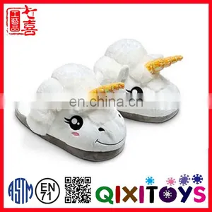 New Design Cute Indoor Shoes Plush Unicorn Slipper thumbnail-3