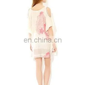 2015 Wholesale Factory Price PAISLEY COLD SHOULDER KAFTAN Kaftan For Women Summer Wear thumbnail-3