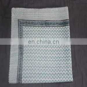 Hand Made Vintage Kantha Quilt Bedspreid Blanket Throw Twin Size thumbnail-1