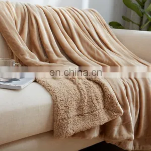 Wholesale Sherpa Blanket Custom Warm Spanish Super Soft Polyester Flannel Fleece Blanket thumbnail-2