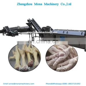 Automatic Chicken Feet Processing Line / Chicken Feet Peeling Machine in Russia thumbnail-2