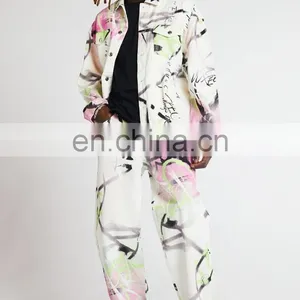 DiZNEW Wholesale All Over Printing Straight Leg Jeans Men thumbnail-6