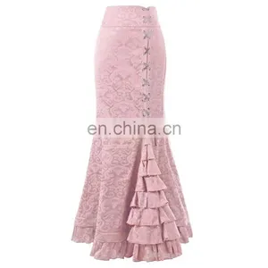 Ladies Long High-waisted Fishtail Skirt for Party thumbnail-1