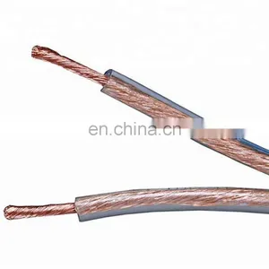 Transparent 12AWG 18AWG 22AWG 2 Core Flat Copper Stranded Speaker Cable thumbnail-5