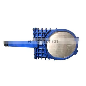 DN100 Ductile Cast Iron Pneumatic Knife Gate Valve PN10 thumbnail-1