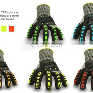 New Drilling Shockproof TPR Nitrile Coated Cut Resistant Gloves For Vibration Resistant thumbnail-4