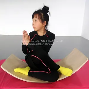 Yoga Kids Wobble Balance Board Toys Wooden Seesaw Board Balance Board thumbnail-2