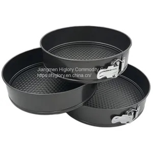 Non Stick Round Bakeware Removable Springform  Cake Pan Set Oven Safe Baking Cake Moulds thumbnail-3