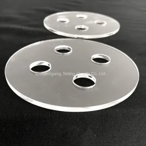 Laser Drilling Circular Clear Quartz Plate Sheet With Hole Optical Quartz Glass Plate Disc thumbnail-3