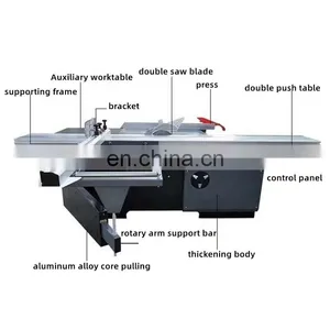 High Quality Table Panel Saw Melamine Board Wood Cutting and Edging Machine for Nesting Cnc Woodworking Furniture Cabinet thumbnail-3