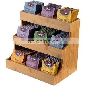 Nature Bamboo Friendly Environment Good Quality Tea Bags Storage Organizer Kitchen Storage Organizer thumbnail-1