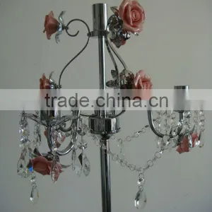 Crystal Chandelier Modern Crystal Floor Standing Light Ceramic Flower Floor Lamp Quality Choice thumbnail-4