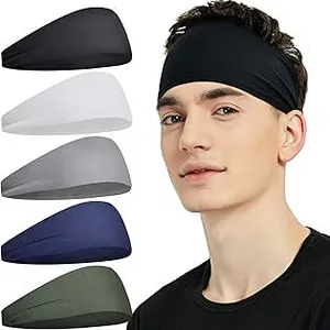 Custom Sport Headband Add Any Photo Text Logo for Yoga Cycling Tennis Baseball Running Basketball Football, Hiking thumbnail-1