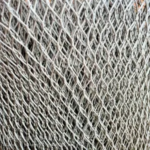 Stainless Steel Woven Ferrule Diamond Hole Rope Mesh for Stair Railings thumbnail-4