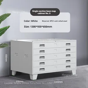 Industrial Grade Map Cabinet for Manufacturing Plants - Knock-down Structure Flat File Cabinet With Side Pulls, Easy Assembly thumbnail-1