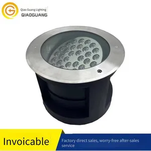304 Stainless Steel Surface Ring In-ground Lights, 36w/54w, Adjustable Angle, In-ground Lights for Tree Lighting, Outdoor Waterproof thumbnail-1