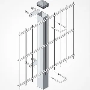 Galvanized Double Wire Mesh Fence With 2.5mm Wire Diameter for Industrial Security thumbnail-4