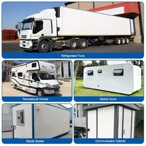 High-Strength FRP Wall Panels VAN RV Cargo Truck Bodies Wear-Resistant Decorative Refrigerated Building Sheet FRP Sandwich Panel thumbnail-5
