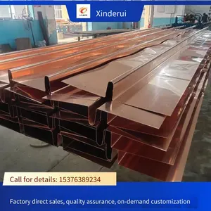 Purple Copper Water Stop Sheet, Water Stop Copper Material for Water Conservancy and Civil Engineering, Uv-shaped Water Stop Copper Sheet for Tunnel and Bridge Engineering thumbnail-1