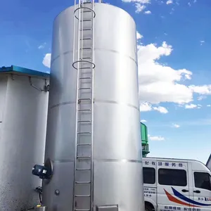 Constant Temperature Insulated Vertical Milk Tank Food Grade Stainless Steel Outdoor Milk Silo thumbnail-1