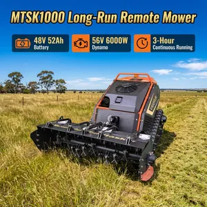 MTSK1000 Remote Control Tracked Flail Mower CE EPA Gasoline Powered 1000mm Cutting Width Multifunctional Grass Cutting Machine thumbnail-1