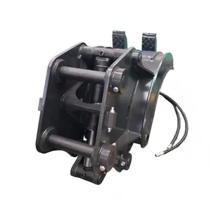12T Excavator Hydraulic Grab 3+2 Interlocking Tines Blunt Square Tips Fixed Head Internal Cylinder Slate Grey thumbnail-3