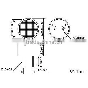 High Quality Open Structure Ultrasonic Sensor NU25C25T/R-1 thumbnail-2