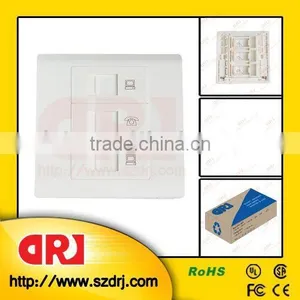 Cat5e Three Ports Optical Faceplate thumbnail-1
