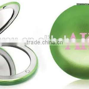 Pink and Green Greek AKA Sorority LOGO Custom Makeup Mirror thumbnail-4