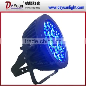 New Design Slim Outdoor Par Can 18 x 12W 6in1 RGBW UV Ip65 Led Par Light thumbnail-3