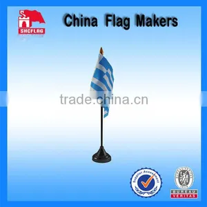 Custom 100% Polyester Table Flag With Black Plastic Base thumbnail-1