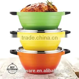 20cm Aluminium Ceramic Casserole Dish With Lid thumbnail-1