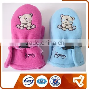 Winter Polarfleece Mitten Glove With Lining Made In China thumbnail-1