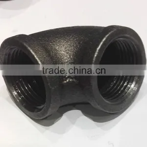 Black Malleable Cast Iron Pipe Fittings 90degree Pipe Fitting Elbow thumbnail-2