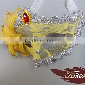 2016 Latest Selling Products PVC Venetian Mask With Artificial Flower Decoration thumbnail-3