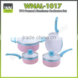Pink Aluminium Parini Cookware Casserole Aluminium Non-stick Cookware Sets thumbnail-1