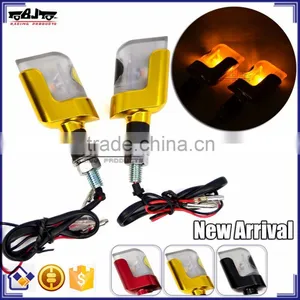 BJ-SL-058 Motorcycle Lighting Parts Gold Aluminum Housing LED Motorcycle Turn Signals thumbnail-1