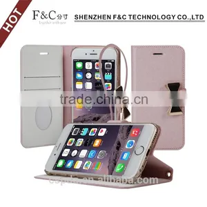 Lady Use Pink pu Leather Mobile Phone Accessories, Stand Wallet Cover for Iphone 7 Case With Card Slots and Cash Pocket thumbnail-6