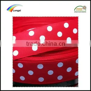 OEKO-TEX100 Wholesale Dots Printed Polyester Satin Ribbon for Gift Packaging thumbnail-2
